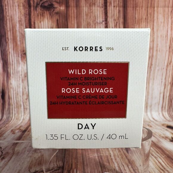 NEW Korres DAY Wild Rose Vitamin C Brightening Moisturizer Face Cream 1.35 Oz - Picture 1 of 6